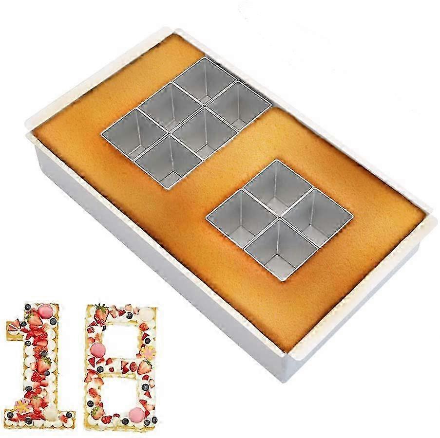 2025 Reusable Durable Stencils, Non-Stick Carbon Steel Adjustable Bakeware Set for DIY Cake Baking Tools, Perfect for Birthdays Holidays Anniversaries