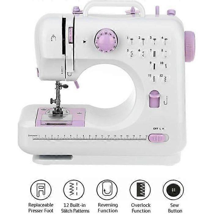 Electronic Sewing Machine for Beginners 12 Adjustable Stitches Portable Multifunction Thread and Dual Speed