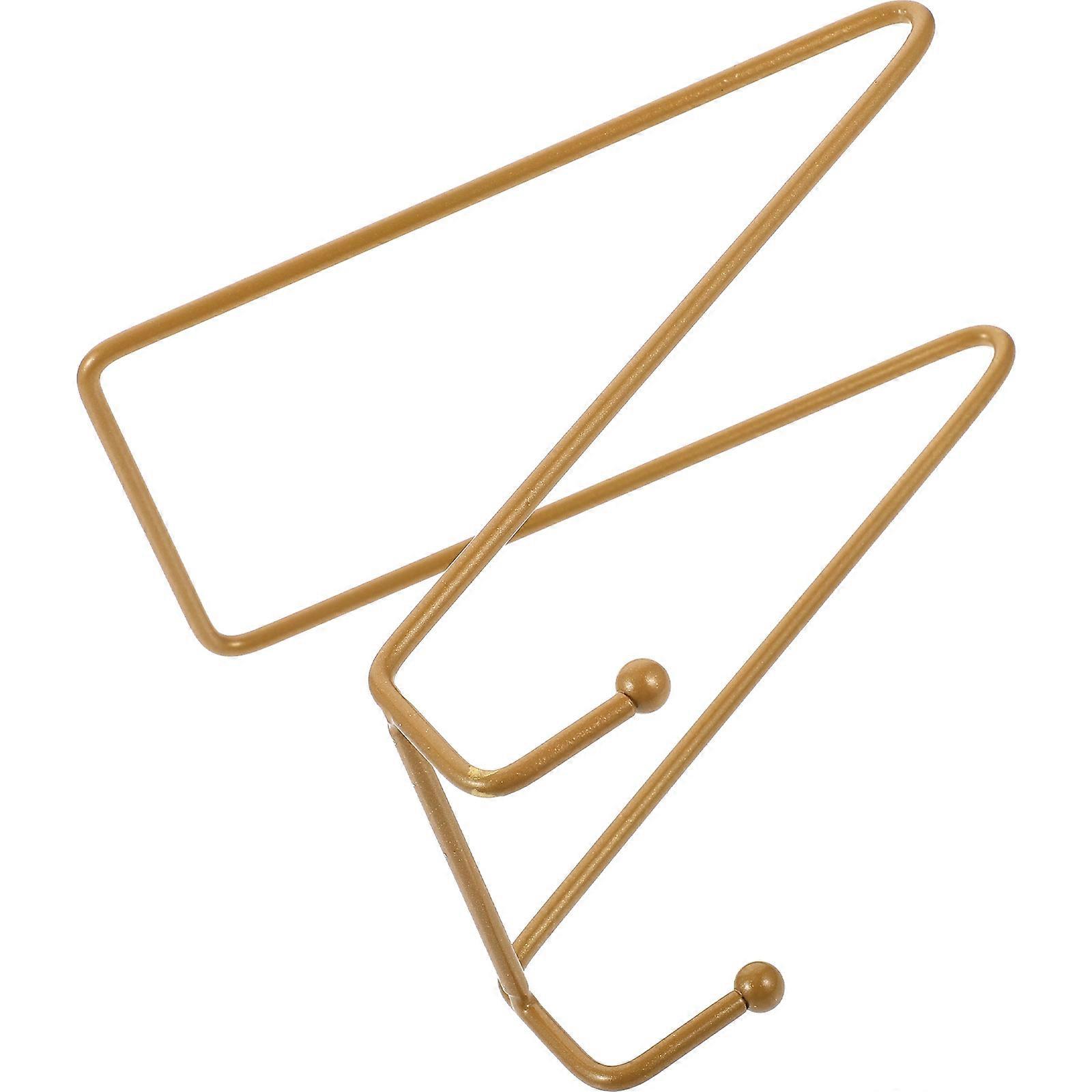Plate Holder Display Stand Metal Easel for Display 4Pcs Golden Iron Easel Stands