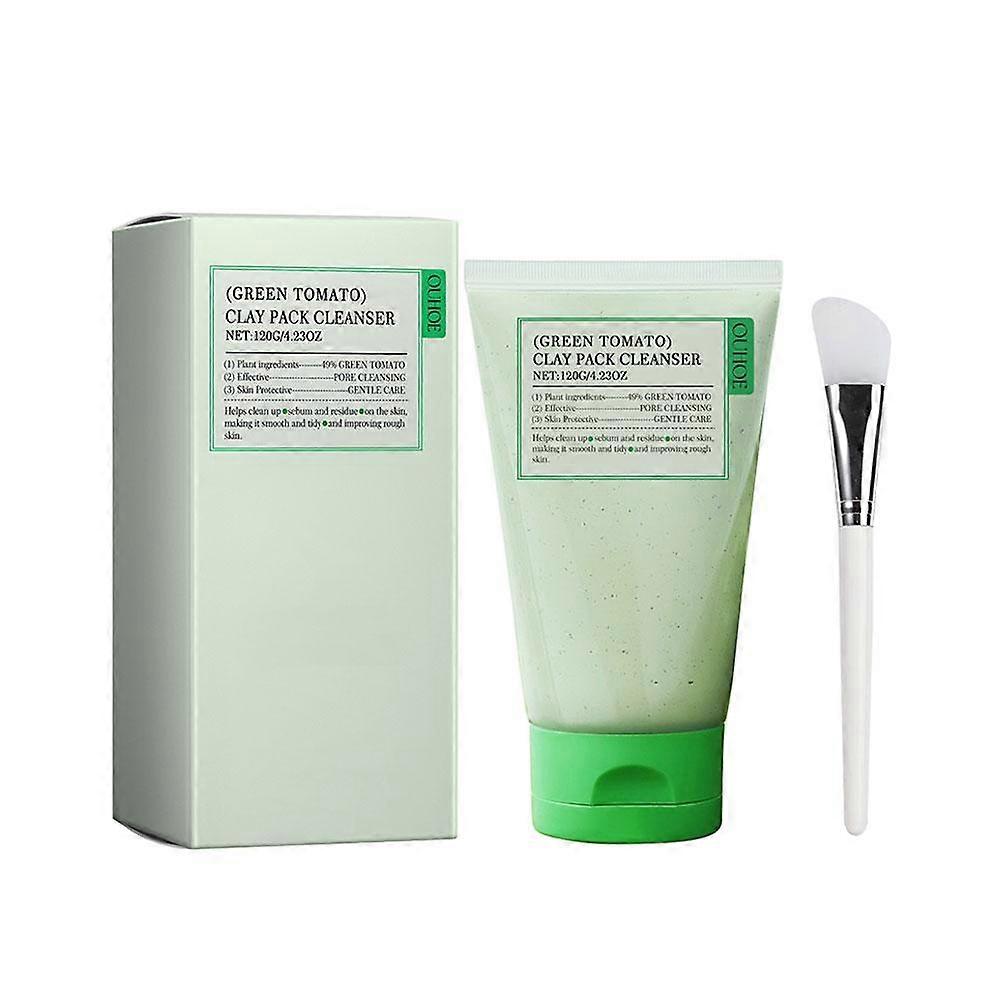 Cujmh Green Tomato Cleanser 120g Deep Cleansing Moisturizing Brightening Facial Wash