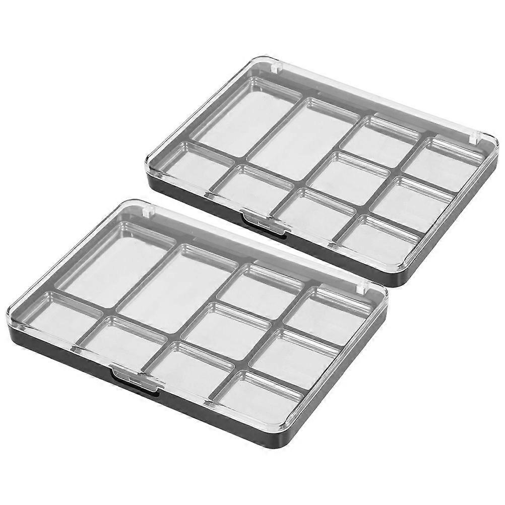 2pcs Eyeshadow Palette Empty Eyeshadow Tray Magnetic Eyeshadow Palette With Pans