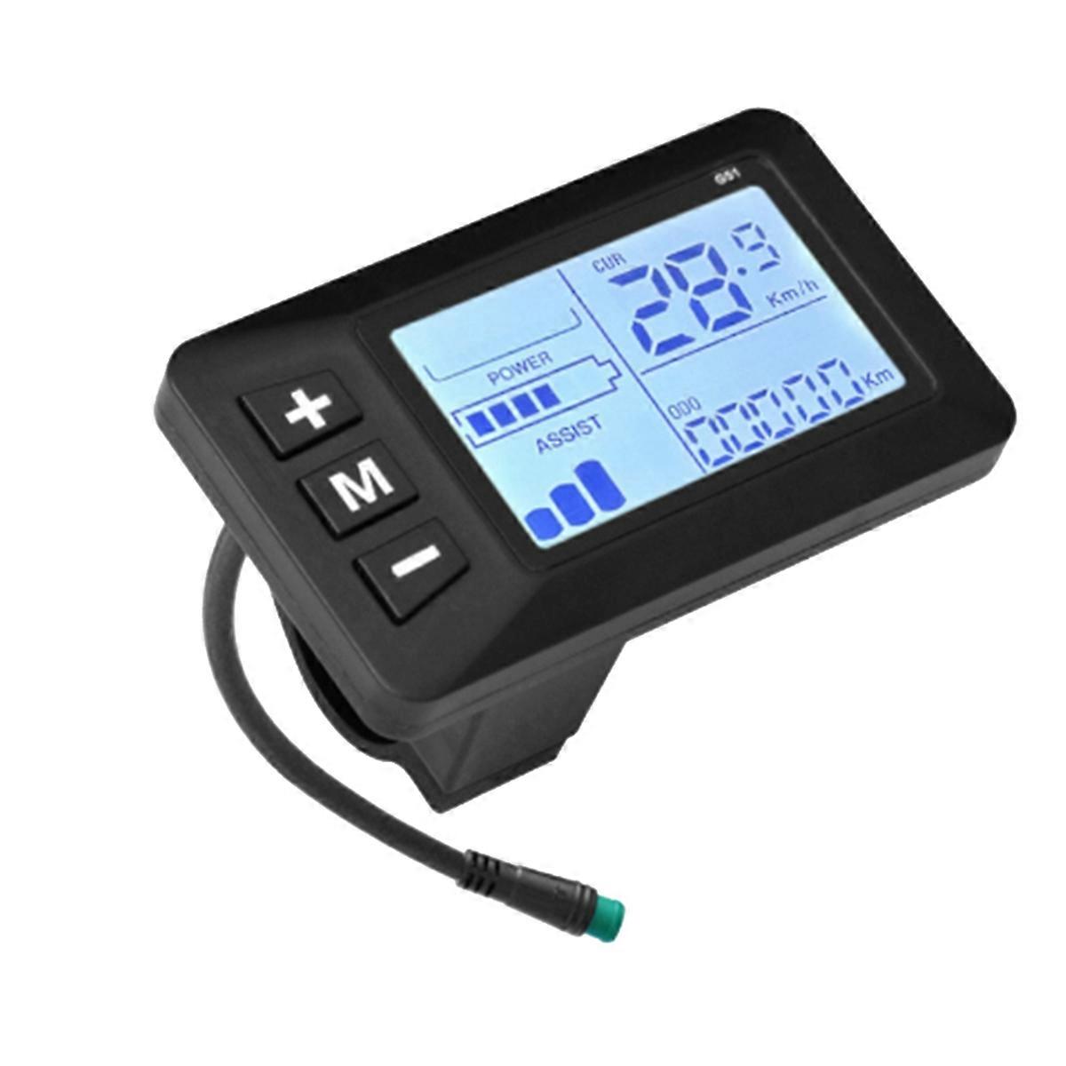 Bici Display di velocità LCD a 5 pin Design impermeabile Supporto multitensione 24V / 36V / 48V Acceleratore per scooter elettrico