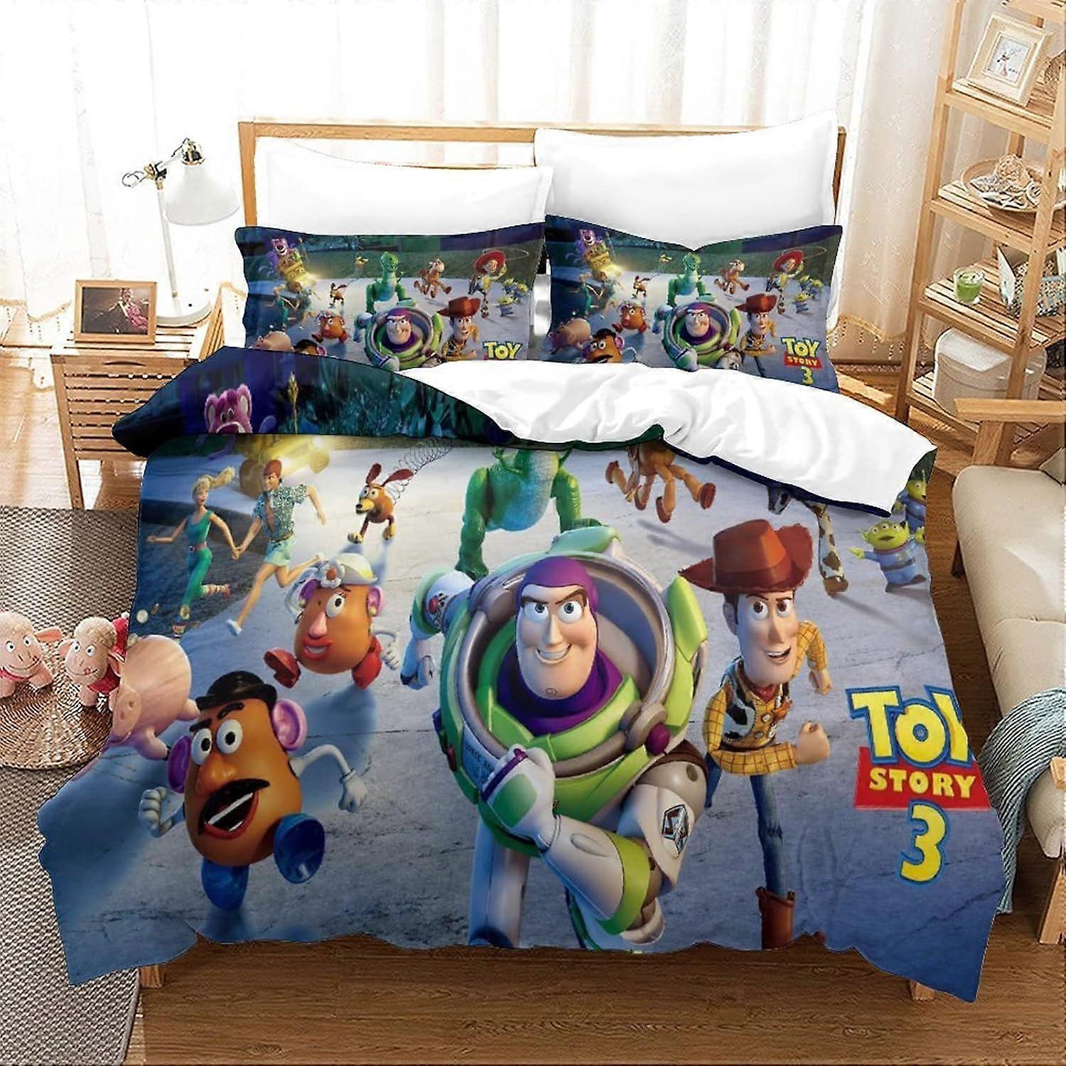 PIN493 Duvet Cover Toy Story 3D Printed Comforter Cover Cartoon Anime Movies for Boys Girls Kids Bedroom Child Bedding Quilt Decor King220x240cm