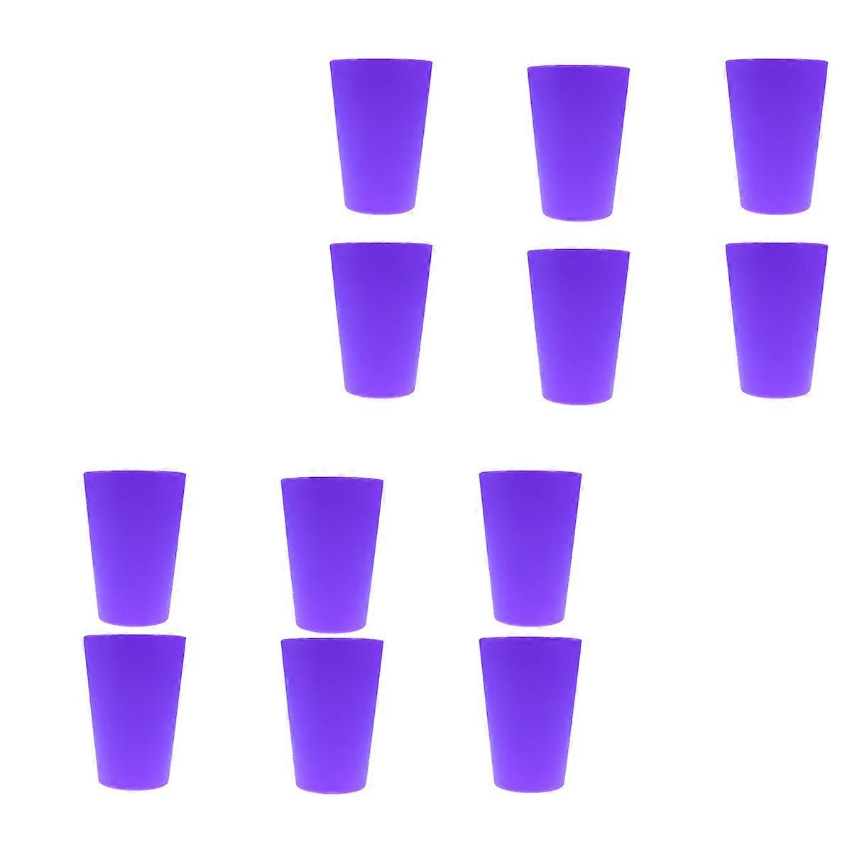 Purple Plastic Party Cups for Drinking Use 12Pcs Juice Cups Stackable