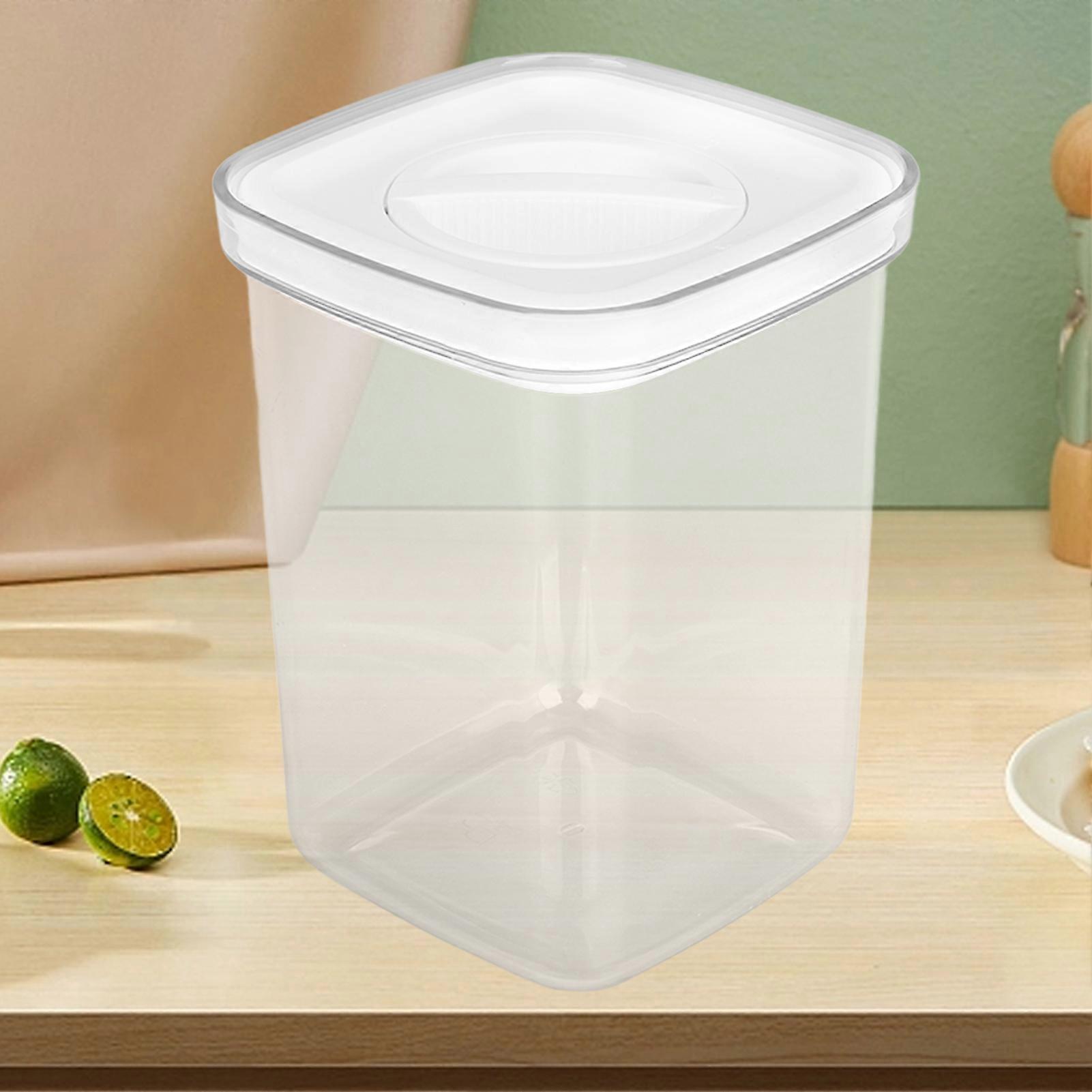 Airtight Transparent Food Storage Box 1300ml White ABS Lid