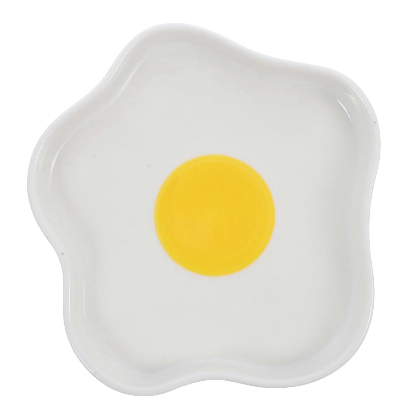 Ceramic Fruit Plate EggShaped Design For Desserts And Salads, Home Or Restaurant Use, Portion Control, Stylish