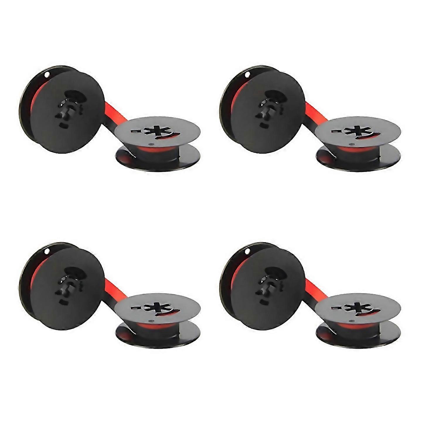 For 4pcs Typewriter Ribbon Twin Spool Typewriter Ribbon Inkblackred