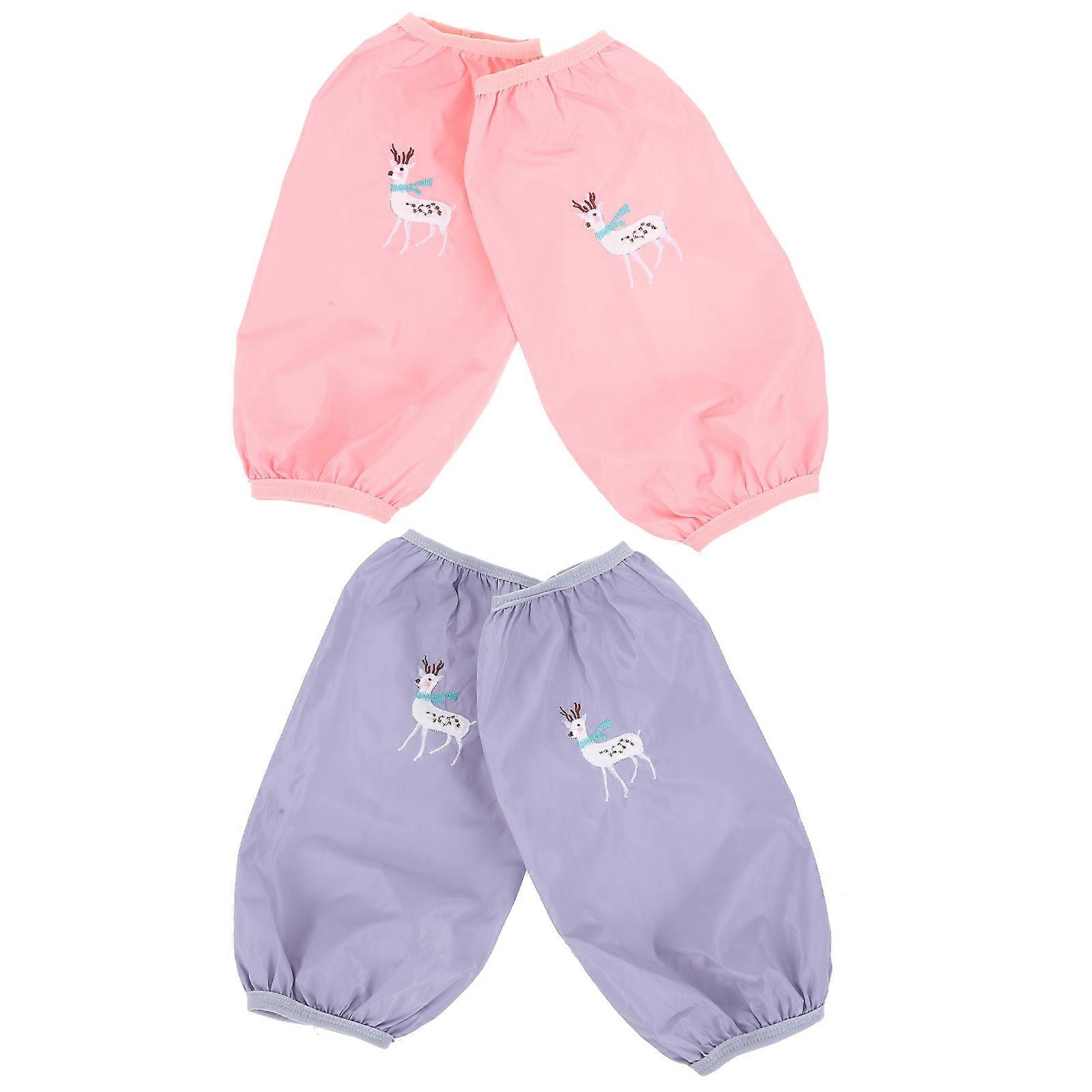 Lady Sleeves Waterproof Oversleeves for Kitchen 2Pairs Assorted Color