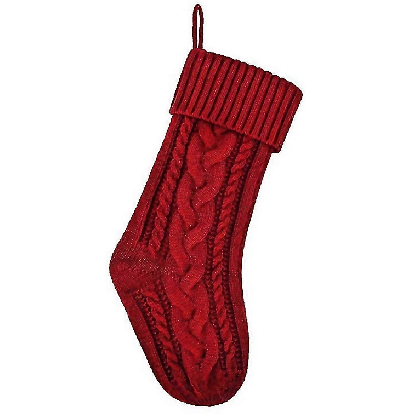 Pour bas de Noël tricotés Cheminée Chaussettes suspendues rouge