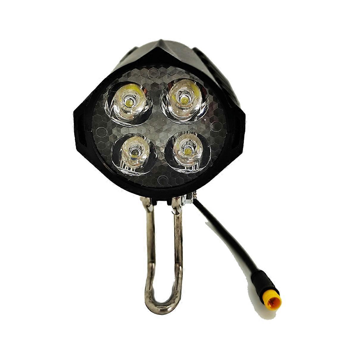 Ebike LED Headlight Accessories 36V 48V Lamp 3pin Built-in Horn