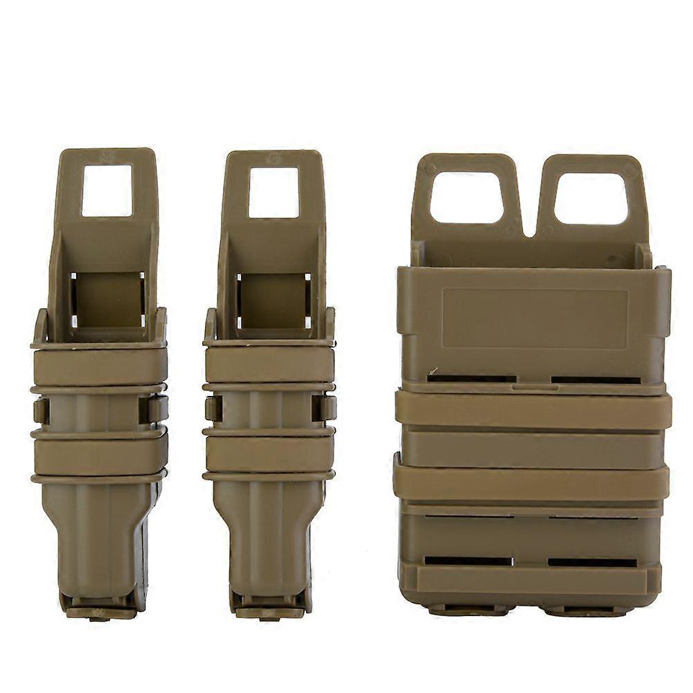 Tactic Molle Holster Magazine Bag Rifle Pistol Mag Pouch Set for Military Hunting(Sand Color)