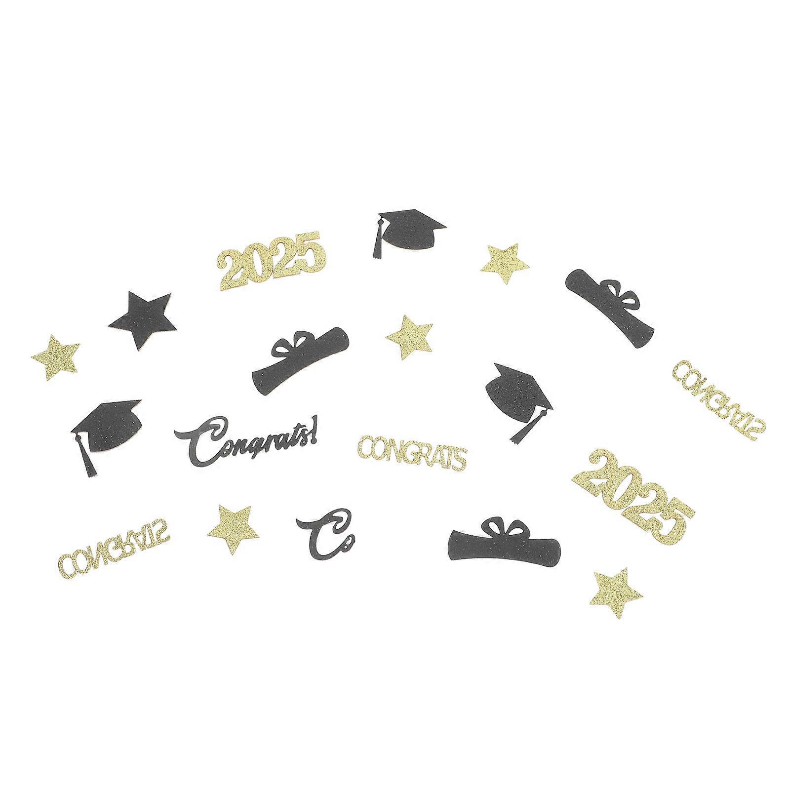 Graduation Cap Paper Confetti Decorations for Graduation 4Pcs Party