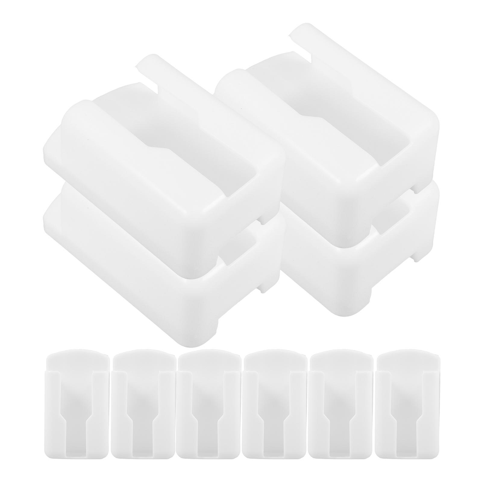 Remote Holder for Bed Bedside Organizer for Storage 10Pcs White ABS