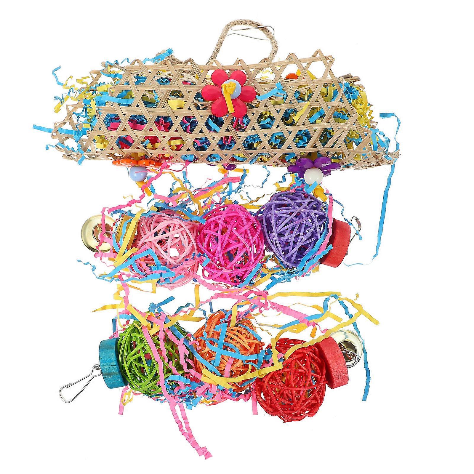 Birds Plaything Cotton Rope for Parrot 3Sets Hanging Chewing Toy