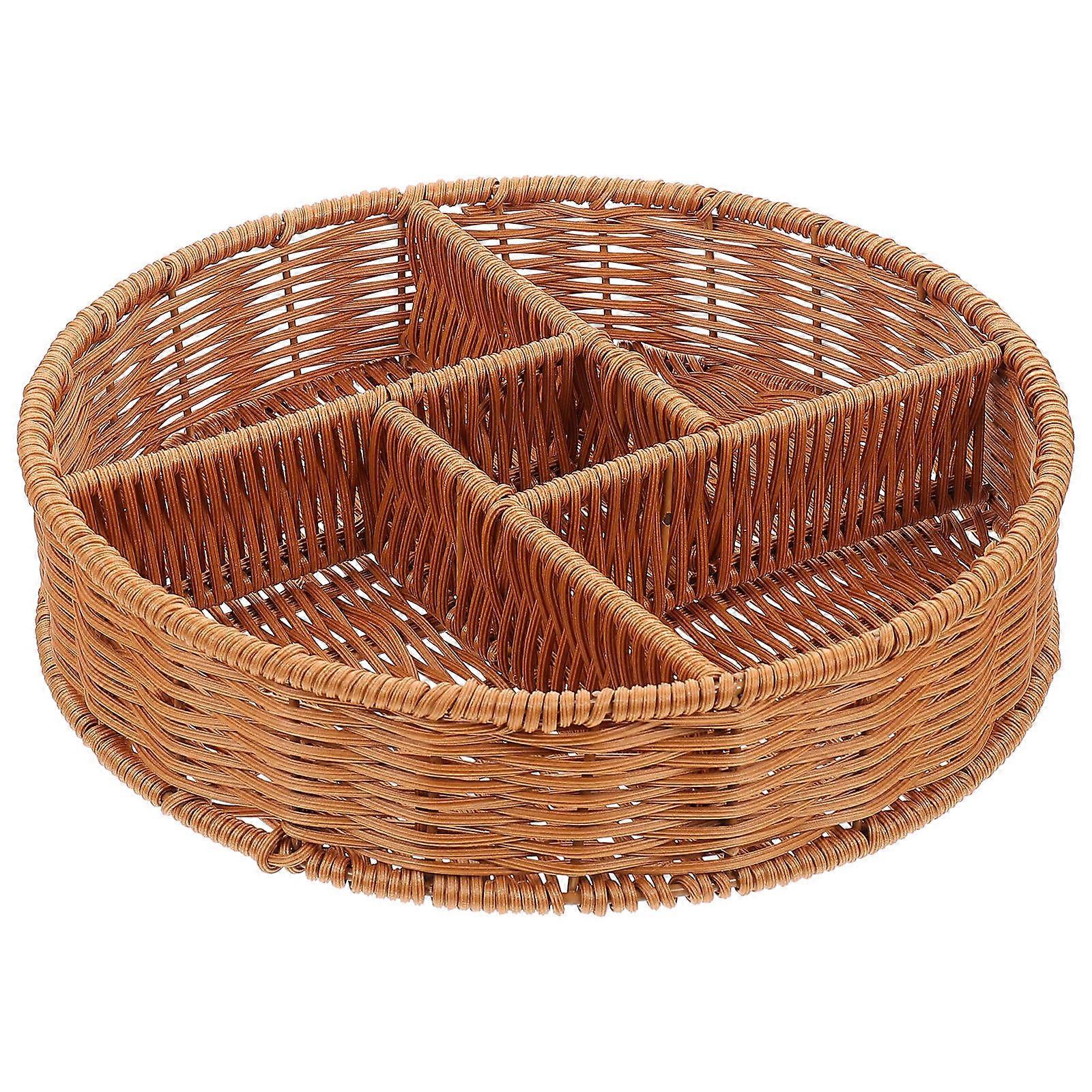 Dried Fruit Basket Multi-Functional Storage Basket Compartment 3Pcs