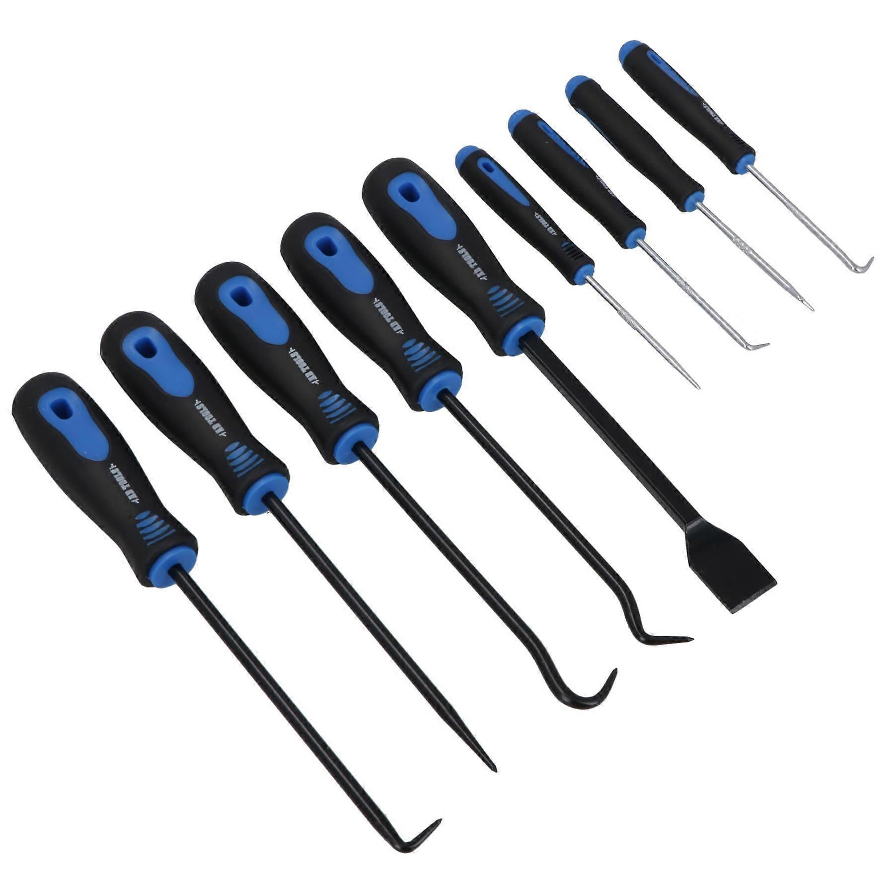 9pc Scraper Hook And Pick Set For Removal Installation Of O Rings Seals Bushes 