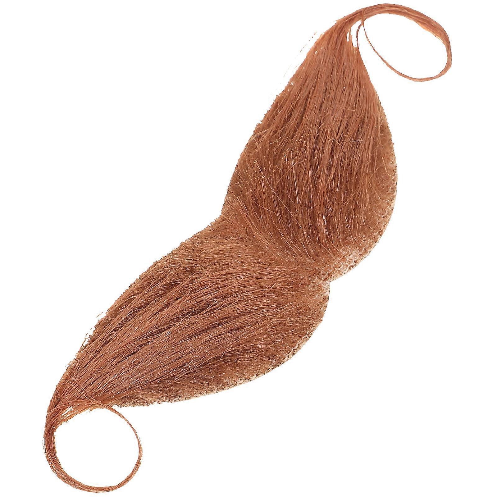 Artificial Beard Fake Mustache for Party 5Pcs Realistic Mustache Brown Plush