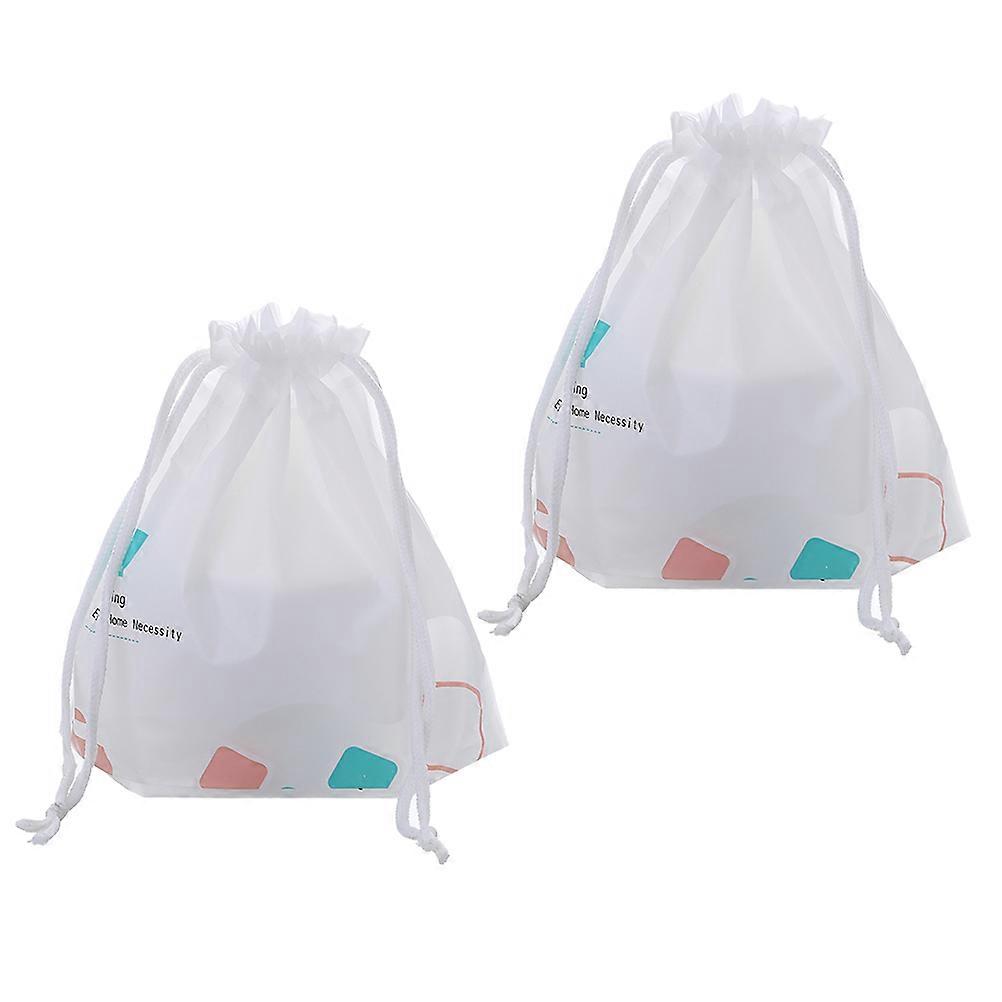 Facial Tissue Disposable Cotton Towel for Cleaning Use 2Pcs White Set