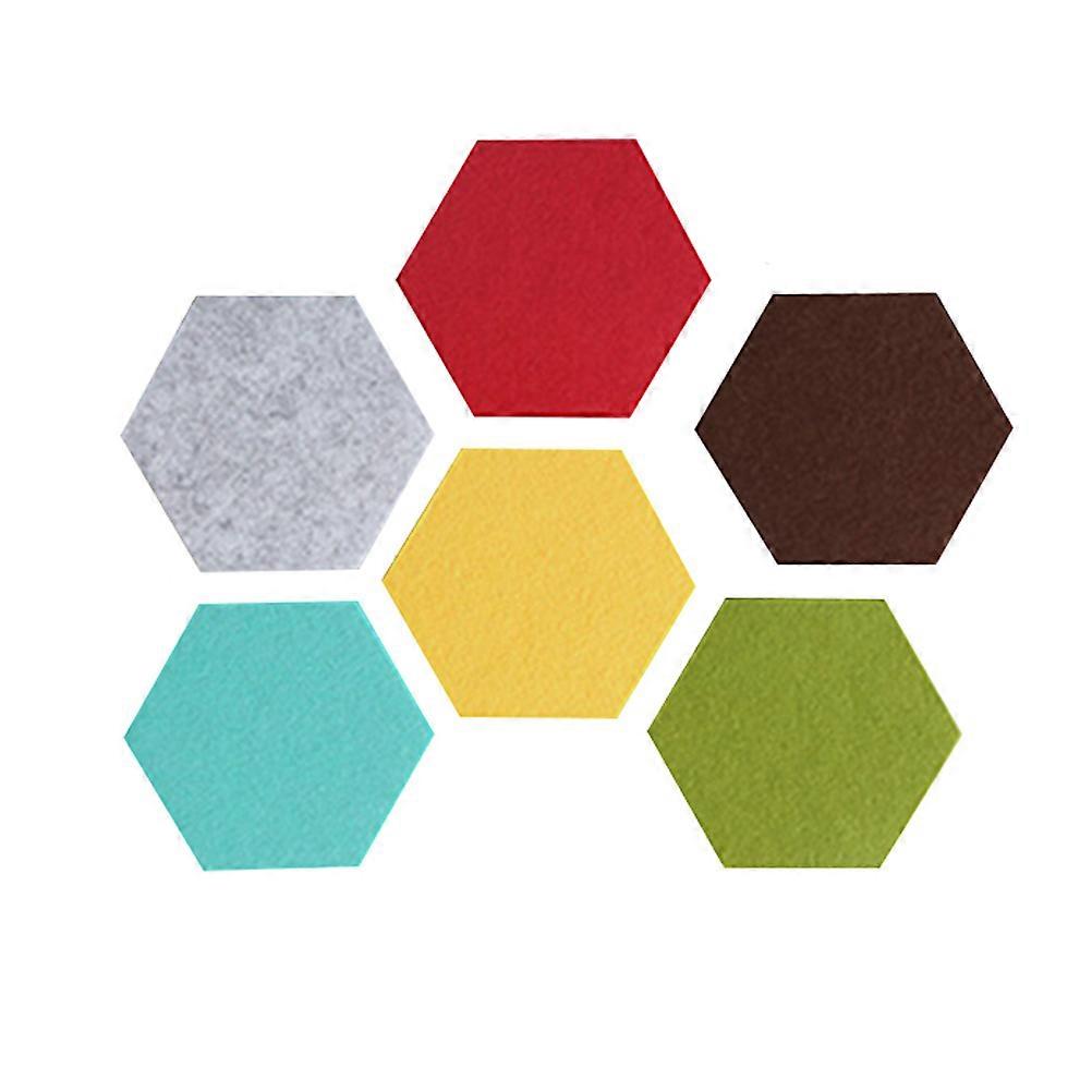 Decorative Hexagon Felt Wall Stickers 12 Pcs For Message Board And Scrapbooking Unique Design