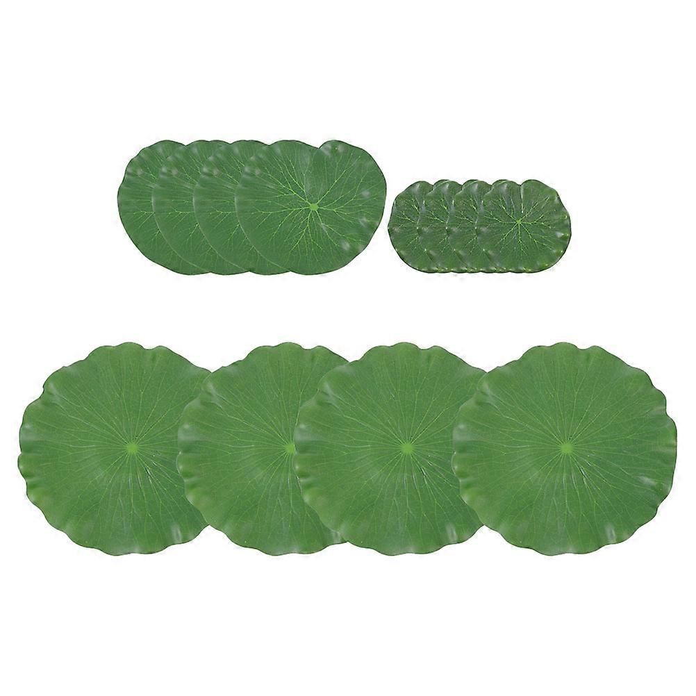 Lotus Leaves Artificial 12Pcs Green Pond Decor For Aquarium Owners Creating Feature Environments In Gardens