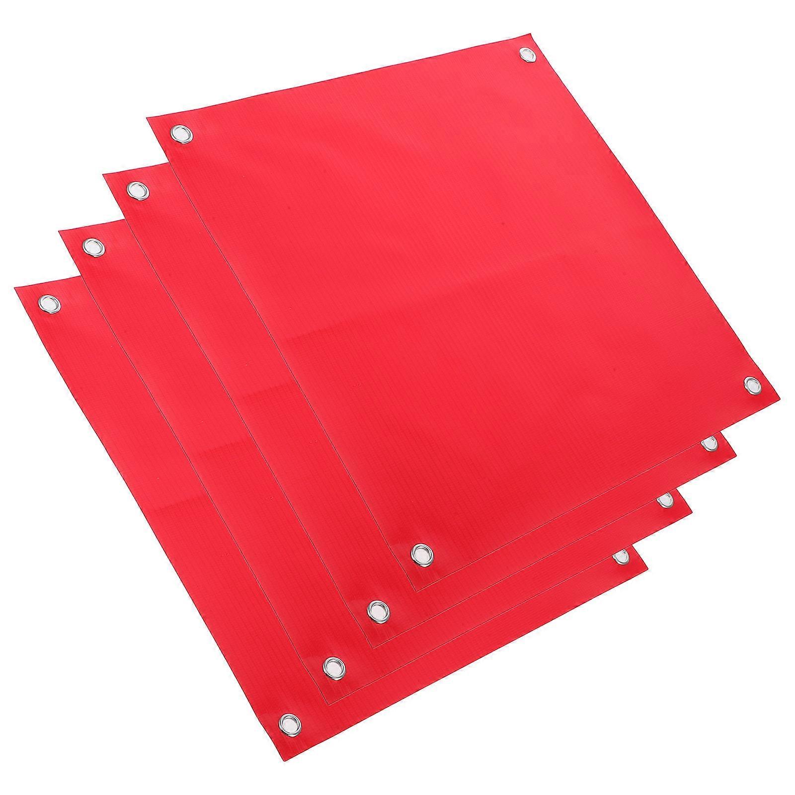 Traffic Safety Flag 4Pcs PVC Red Warning Flag For All Ages In Construction Zones And Emergency Situations