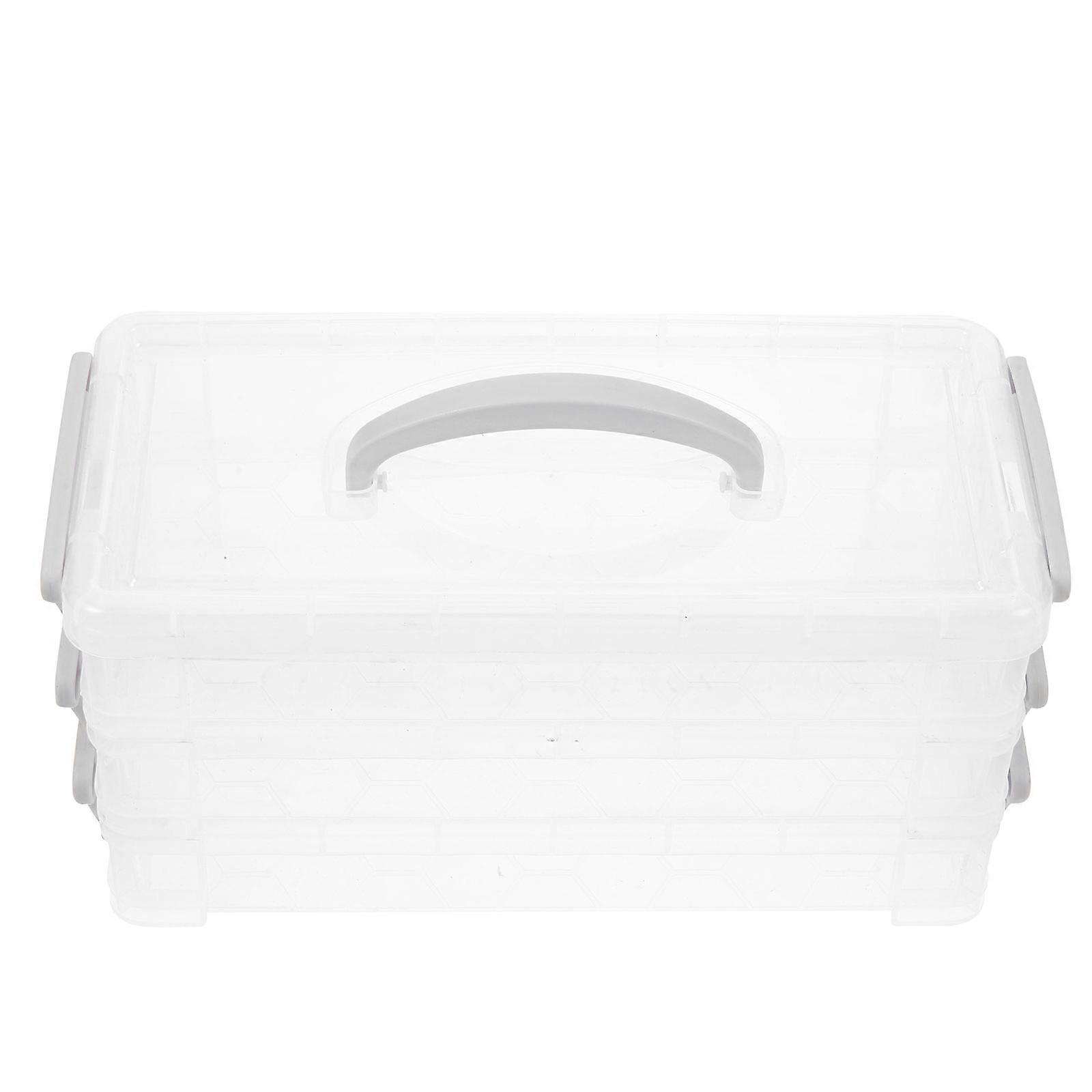 Rectangular Pen Holder For Office Use Grey 21.2X10X11CM Practical Stackable Storage 2 Sets