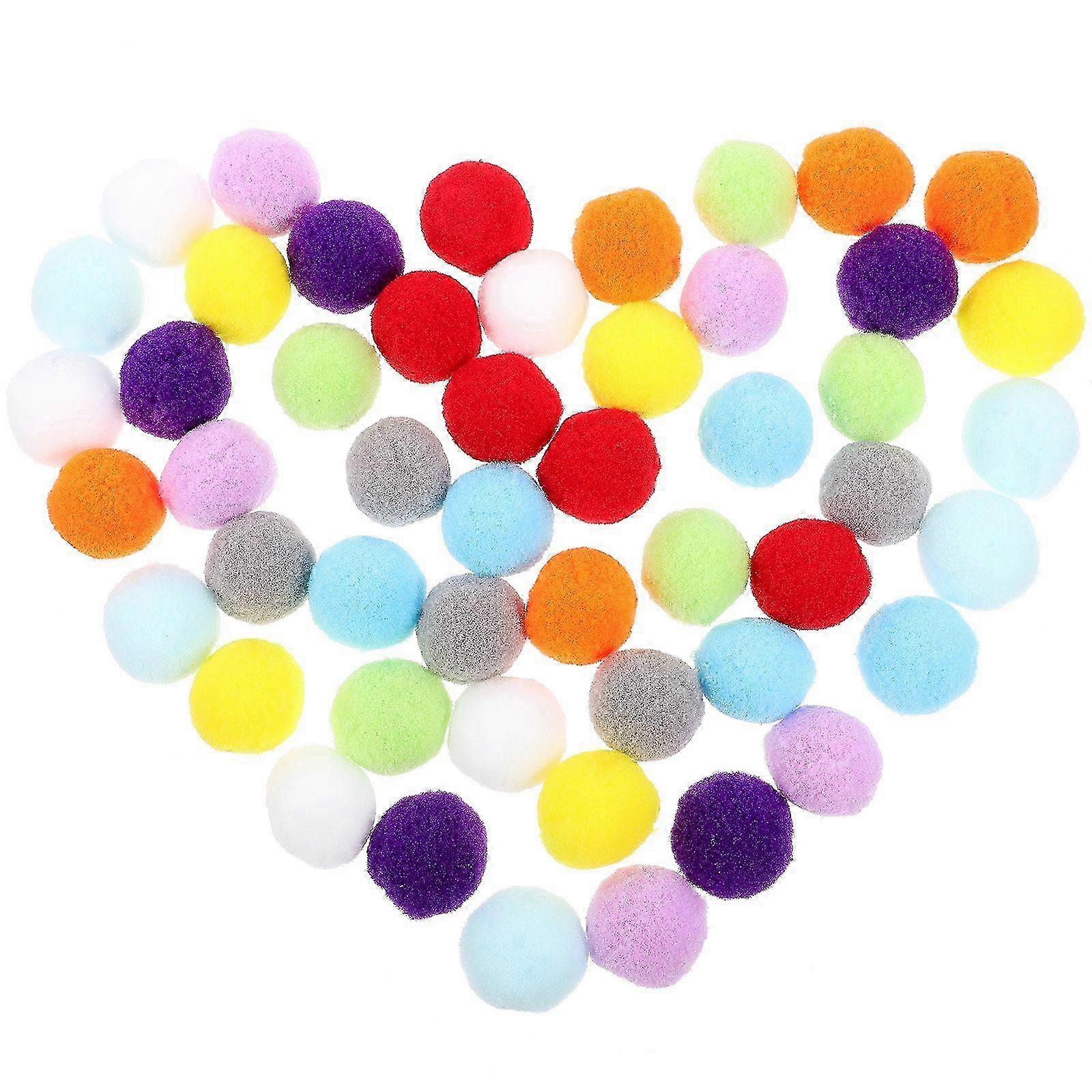 50pcs Pet Cat Kitten Plush Colorful Ball Toy Funny Interactive Ball Toys 2025