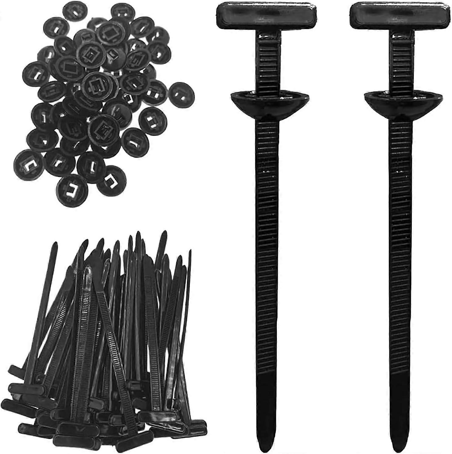 100PCS Nylon Universal Cable Tie Buckle, Heavy Duty Plastic Cable Ties