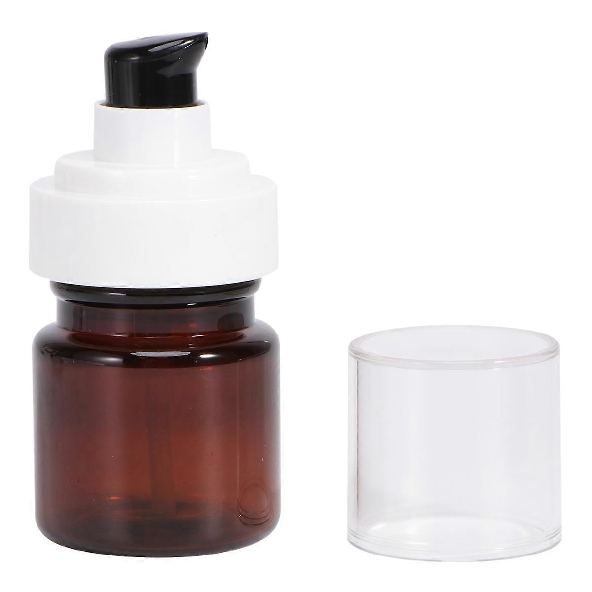 Empty Press Bottle Cosmetic Bottle for Storage Use 6Pcs Brown Portable