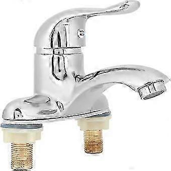 Boeyaa Robinet mitigeur de lavabo G1/2 à levier unique et à eau froide pour lavabo à 2 trous montage