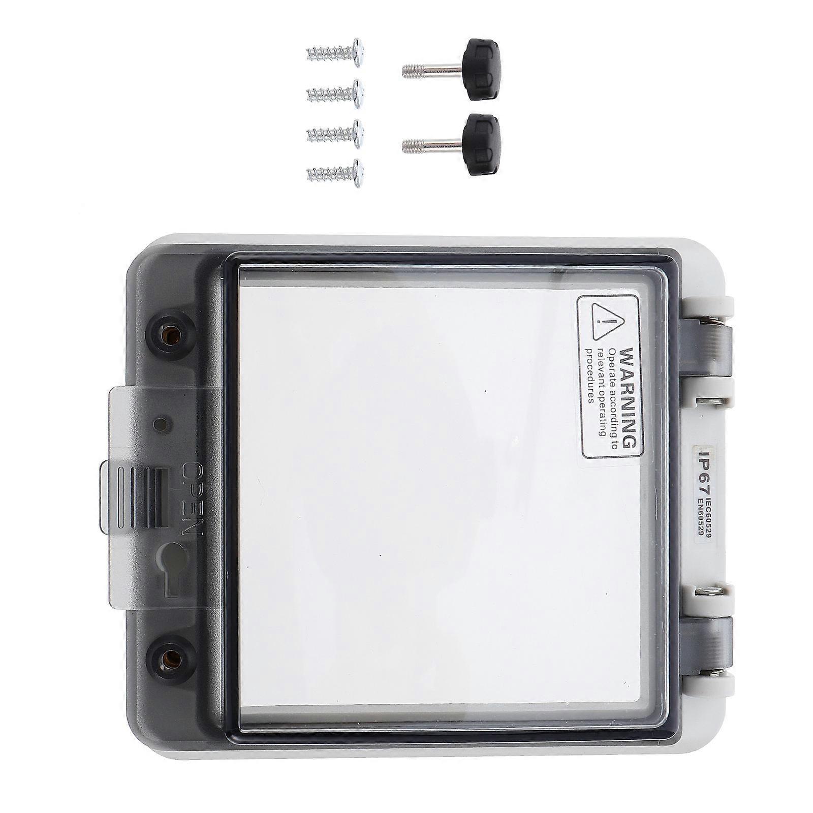 2Pcs Circuit Breaker Distribution Box for Protection Waterproof Grey