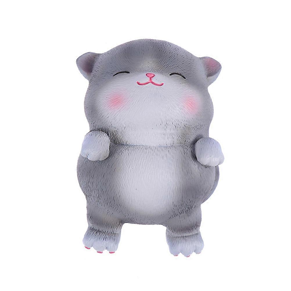 Cat Cake Decorations 5Pcs Grey Miniature Cats For Table And Car Decoration Suitable For Cat Lovers And Parties