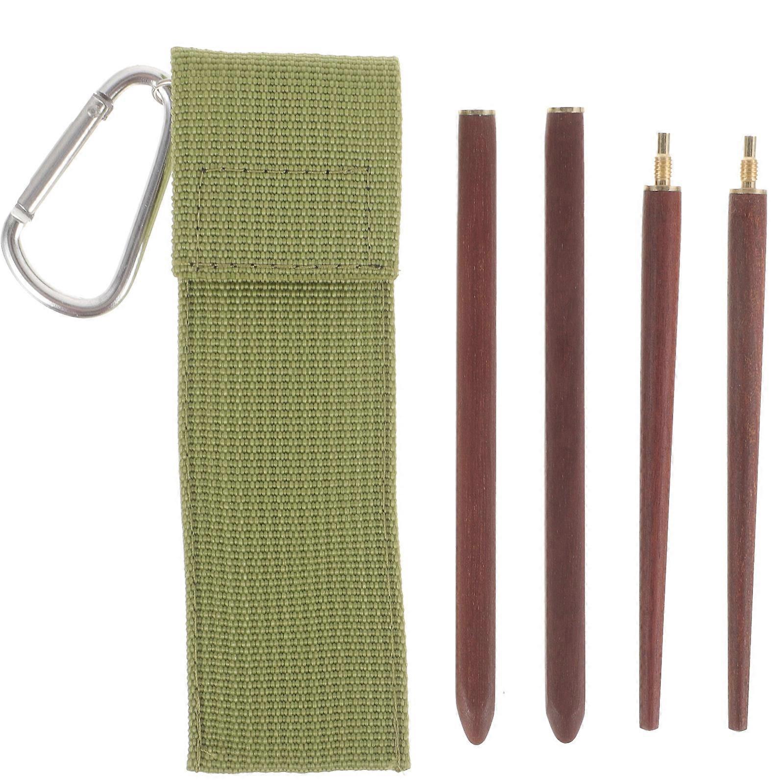 Chinese Chopsticks Reusable Folding Portable Chopsticks For Outdoor Camping 20.7x0.6cm Simple Design 1 Pair