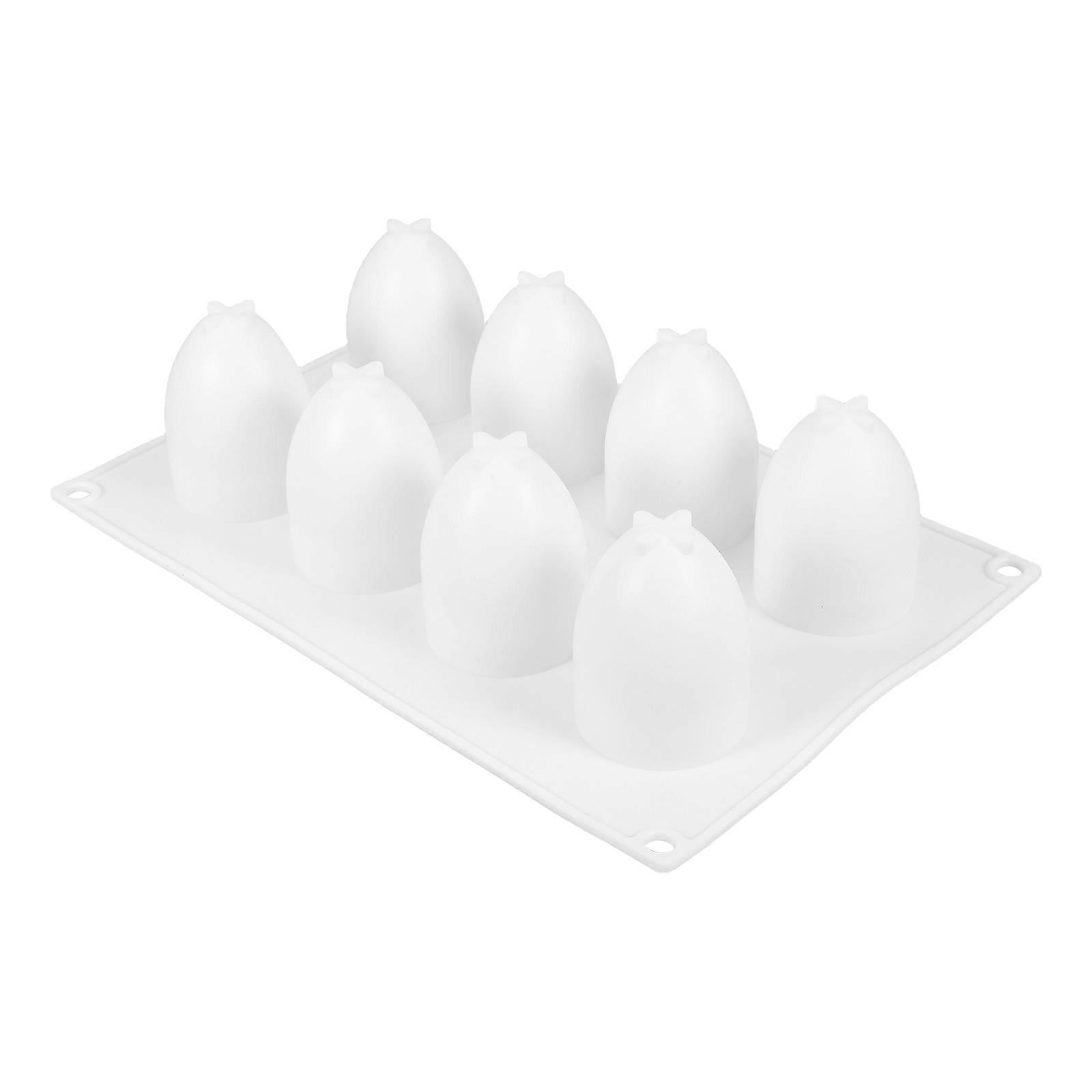 Easter Egg Molds Silicone Fondant Mold for Baking 3Pcs 8 Cavities