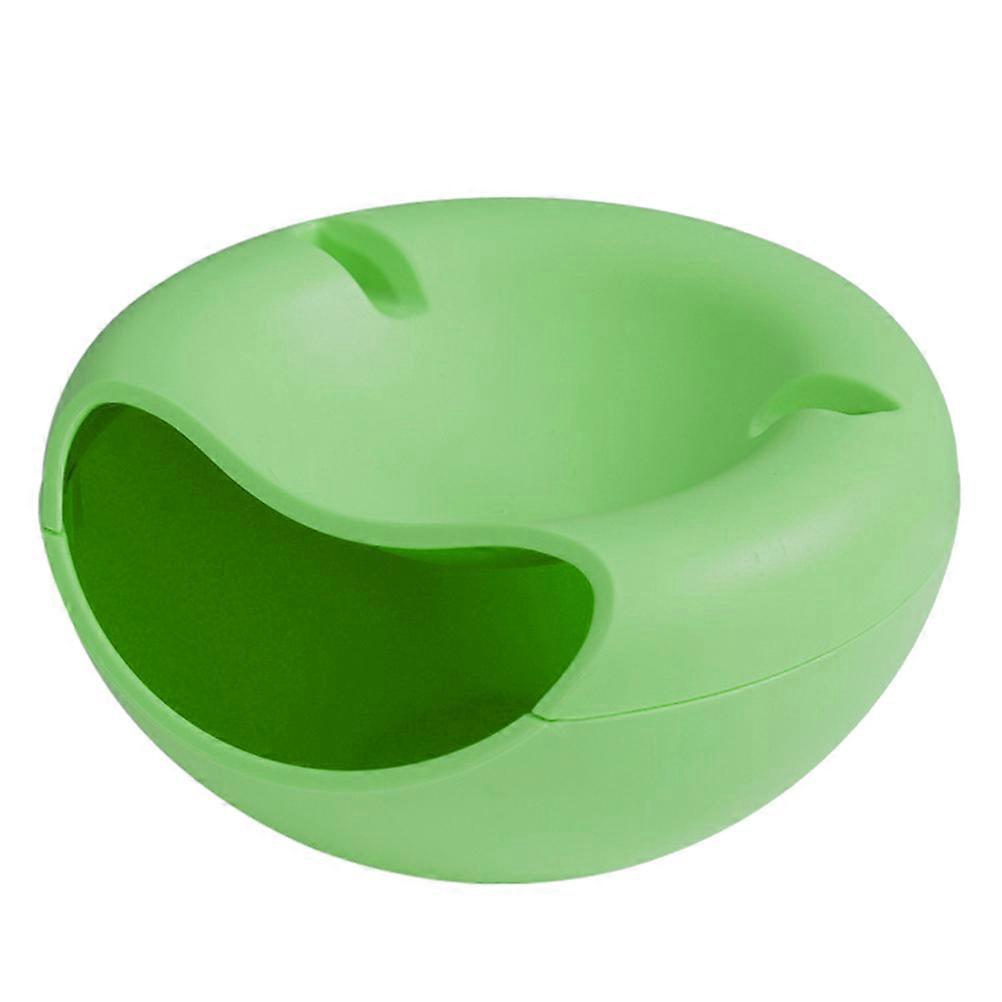 Snack Storage Box Dual-Layer Desktop Holder for Candy Holding Green