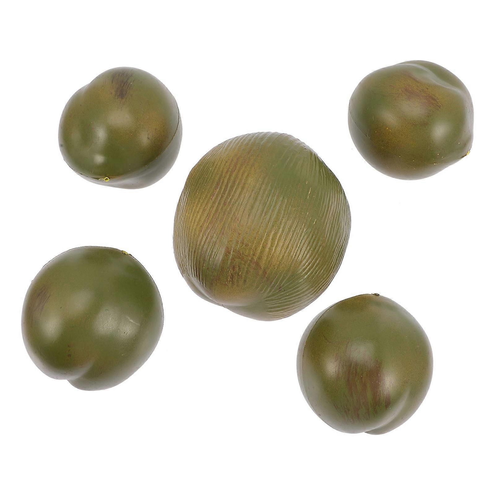 Artificial Coconuts Green Fake Coconuts Pendants for 15Pcs Decor