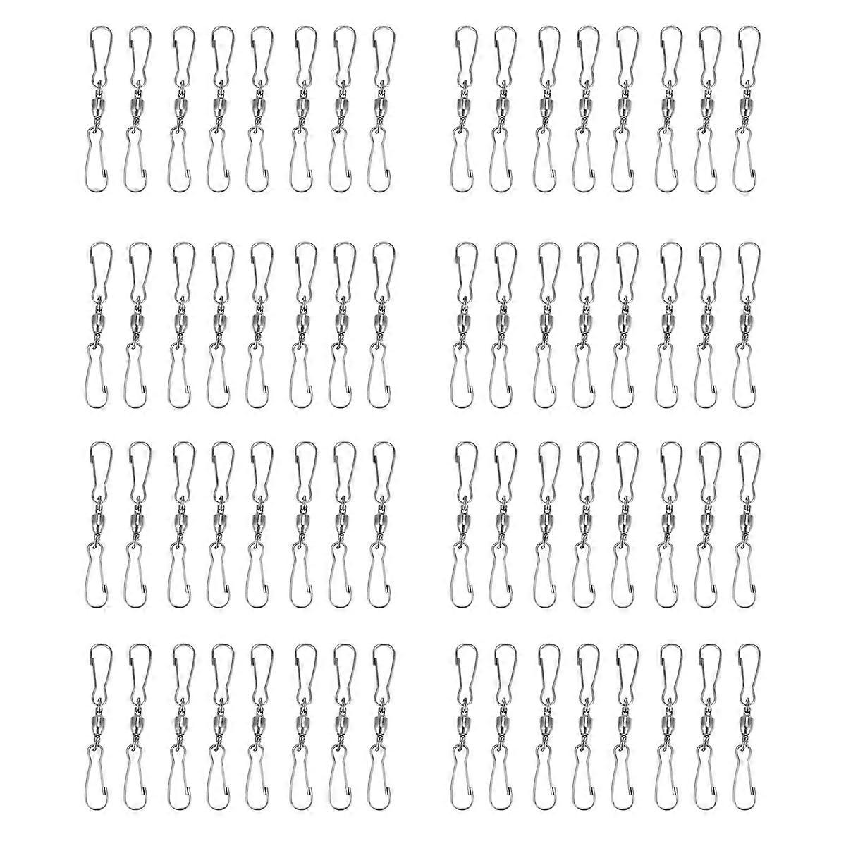 8 Pack Double Clip Swivel Hooks for Wind Spinners, Windsock