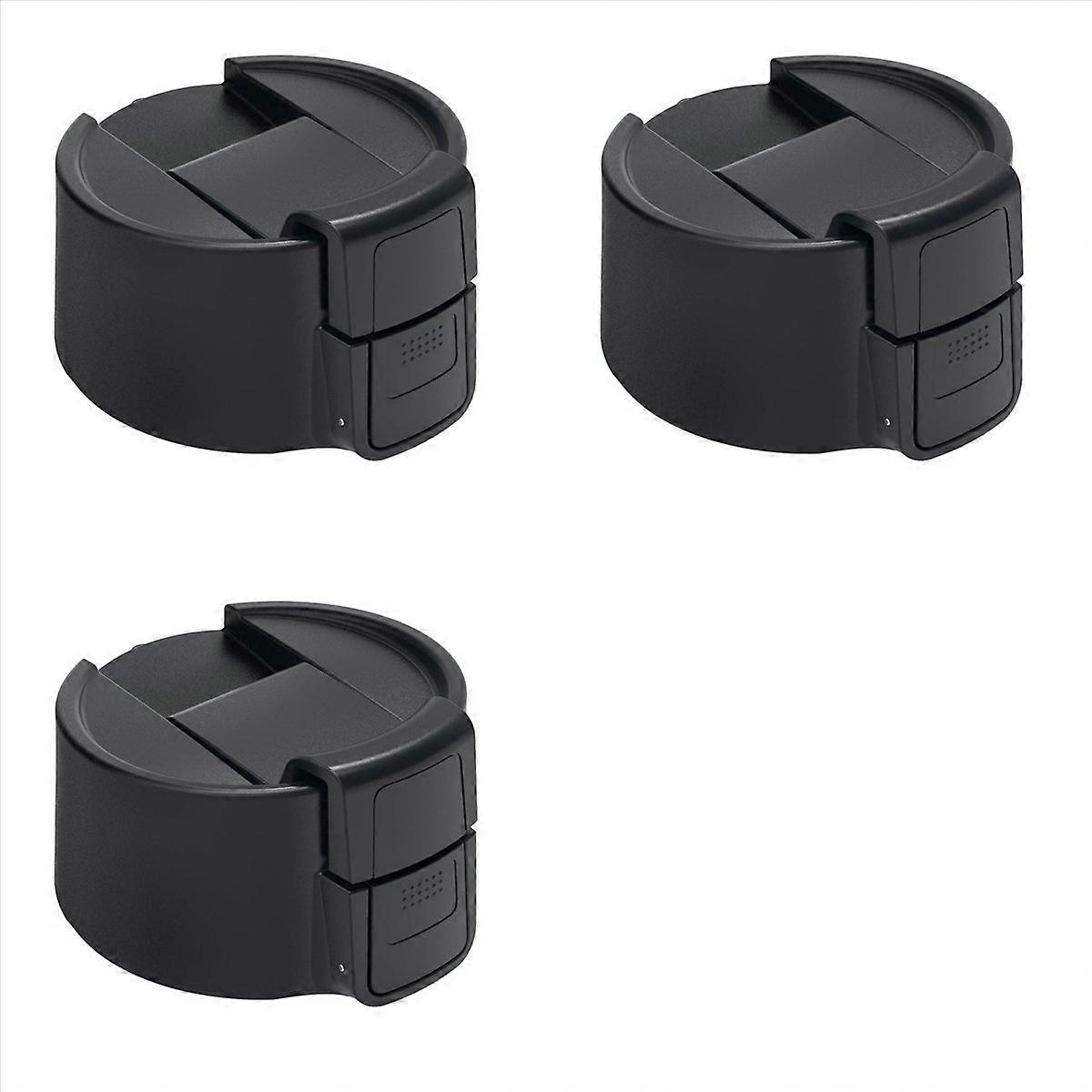 3X Auto Flip Replacement Lid for 12 16 18 20 32 40 64oz Wide Mouth Bottles, Lid Cap with Button Lock