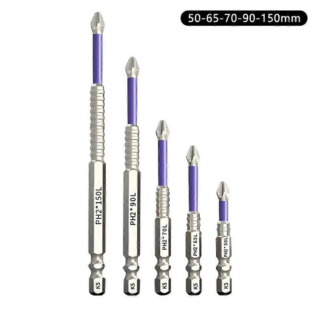 K5 Anti Slip Magnetic Screwdriver Bit Set 5PCS High Hardness Impact Resistant for Power Tools
