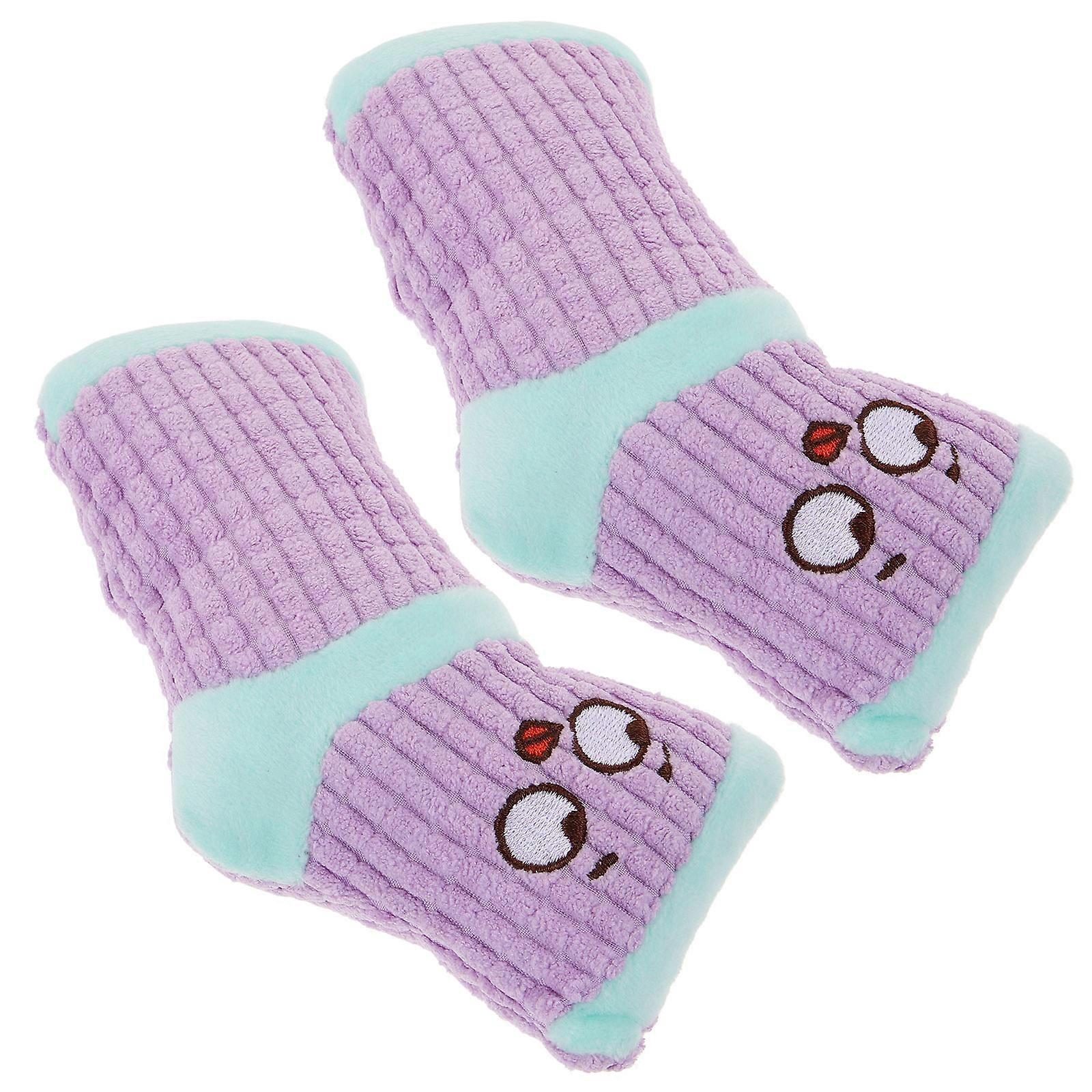 Plush Squeaky Dog Toys Sock Chew Toys for Puppies 8Pcs Assorted Color