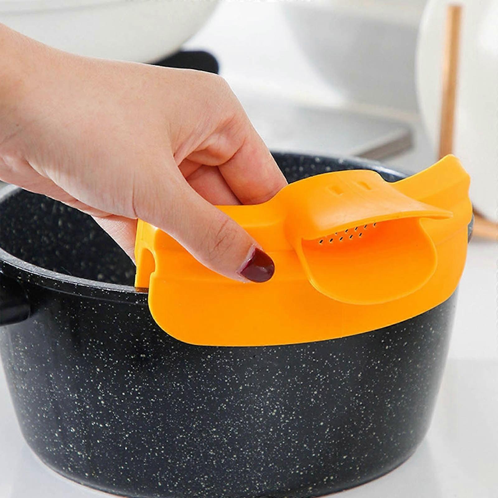 Spill Proof Kitchenware Round Edge Diversion Device Silicone Funnel Diversion Liquid Nozzles Gray Yellow Bakeware Set Kitchen Tools Set