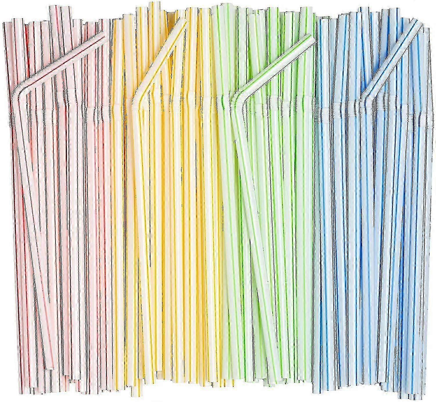 900 Pieces Plastic Disposable Straws 26s