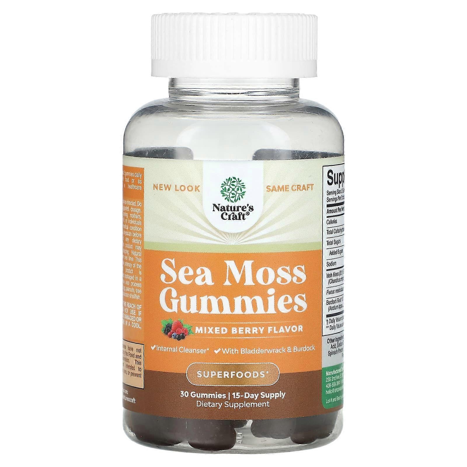Sea Moss Gummies, Mixed Berry , 30 Gummies