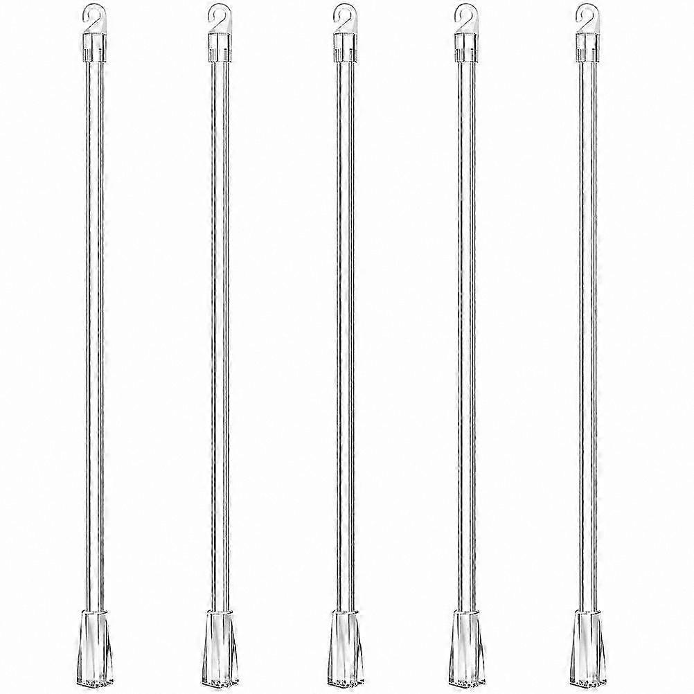 5-Pack Vertical Blind Rods with Tail Hooks Replacement Parts for Blinds