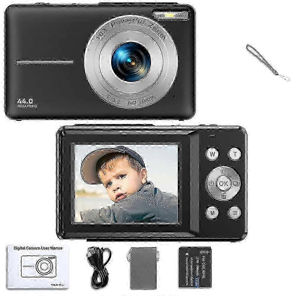 2025 Digital Camera Children Camera for Children Camcorder with 16x Zoom Compact Cameras 1080P 44MP Cameras for Beginner Photography