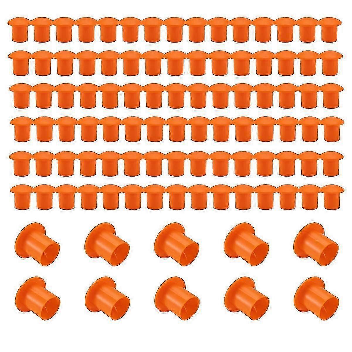 100 ks bezpečnostních krytek na výztuž, oranžová barva, 2,36 x 2,17 x 1,5 palce, dálnice