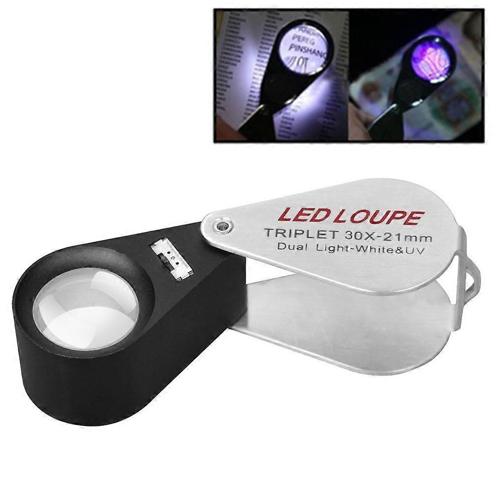 MG7802 LED Light Banknote Detection Magnifying Glass Round 30X