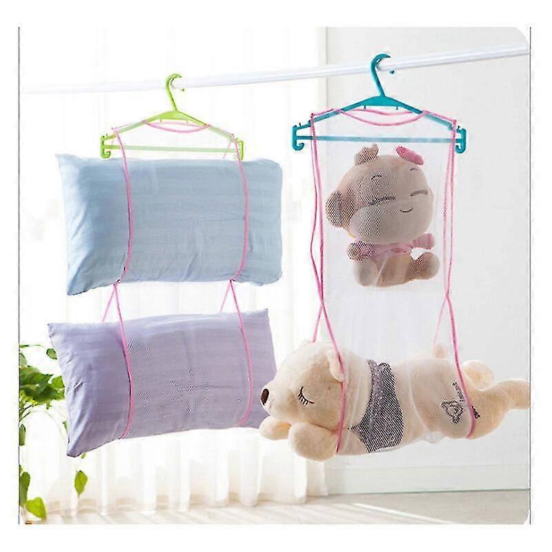 4 X Double Layer Pillow Drying Mesh Storage Bags, Home Organiser Multifunctional