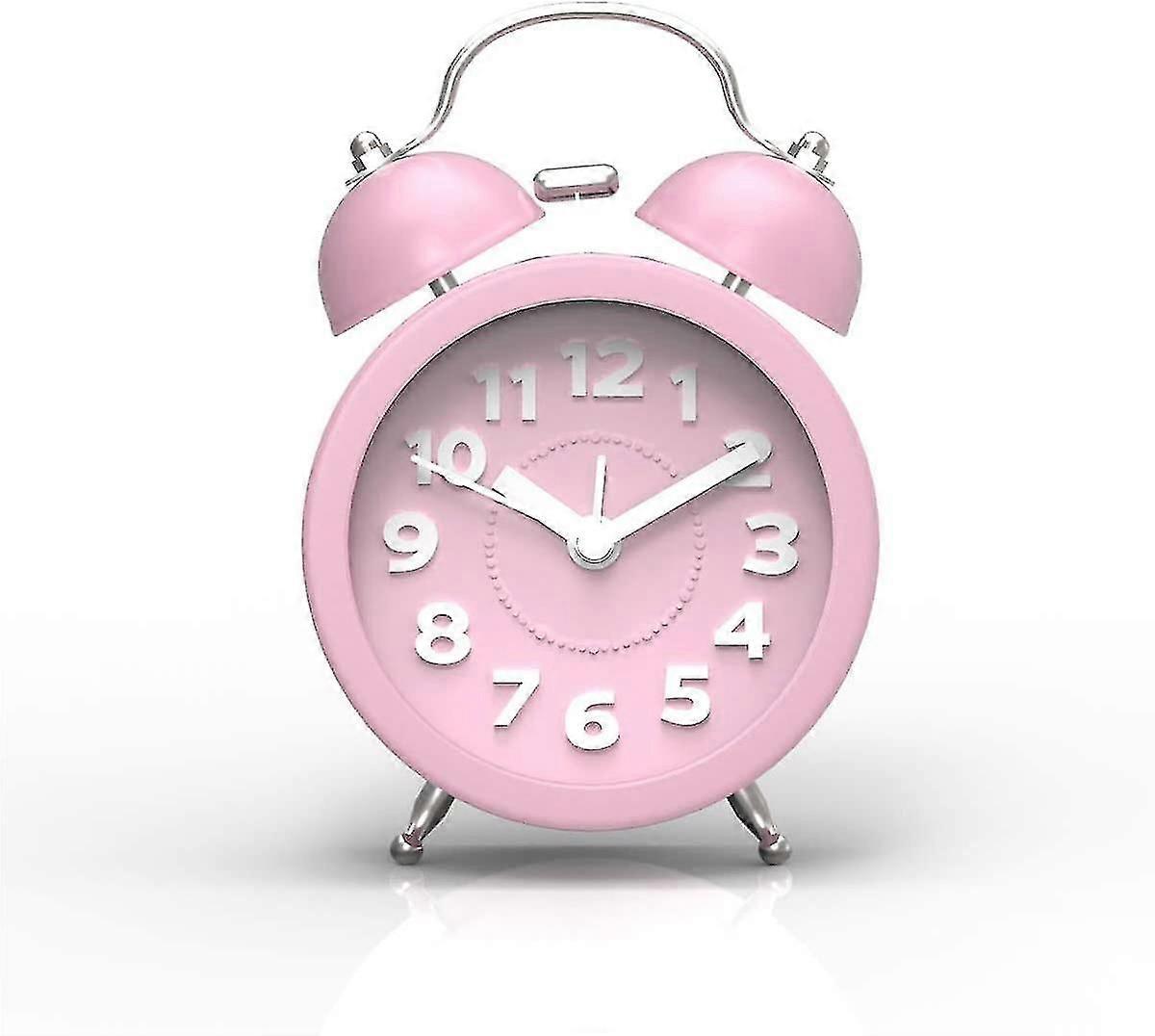 Mini Non-ticking Vintage Classic Analog Alarm Clock With Backlight