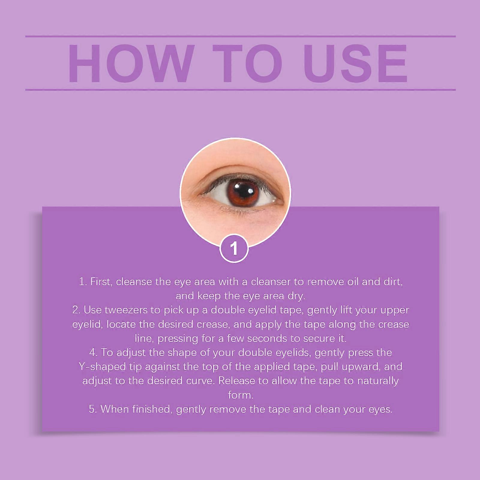 EELHOE Double Eyelid Sticker Set: Natural And Lightweight, Enhancing Clear Eye Contours. Portable Double Eyelid Stickers For Daily Use